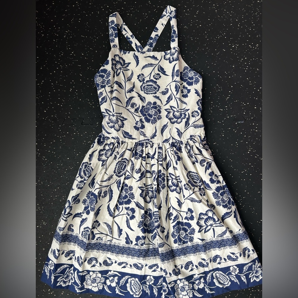 Polo by Ralph Lauren Blue and White Pleated Sundress